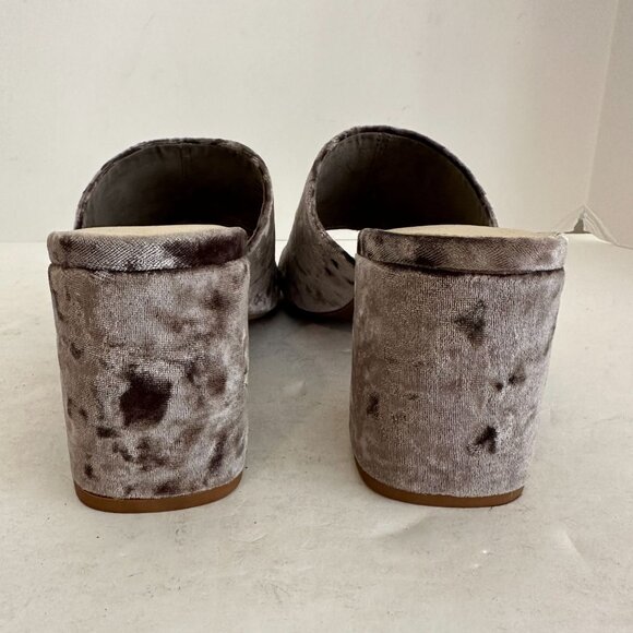 Seychelles Velvet Commute Block Heel Mules‎ Sandals Size 9.5 Gray Dressy Party - Picture 5 of 10